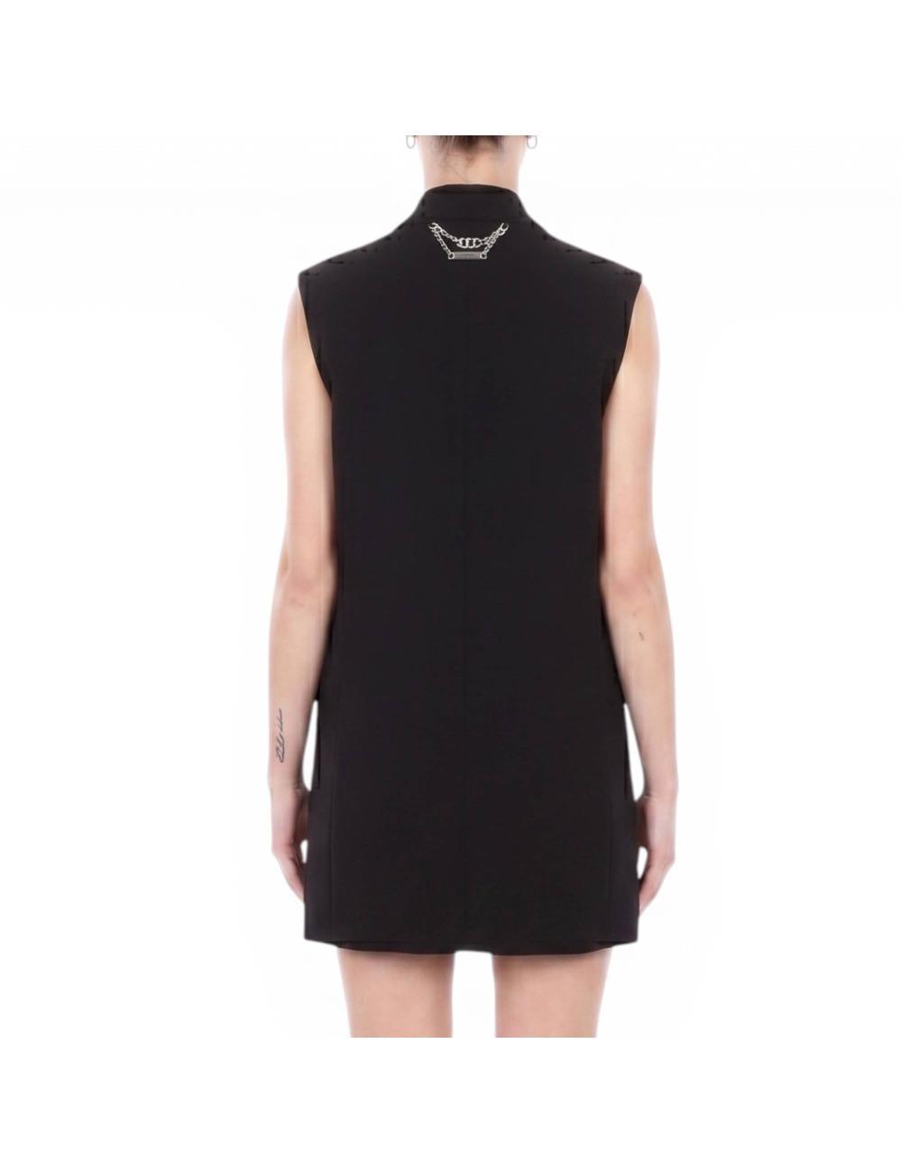 John Richmond black vest with rhinestones