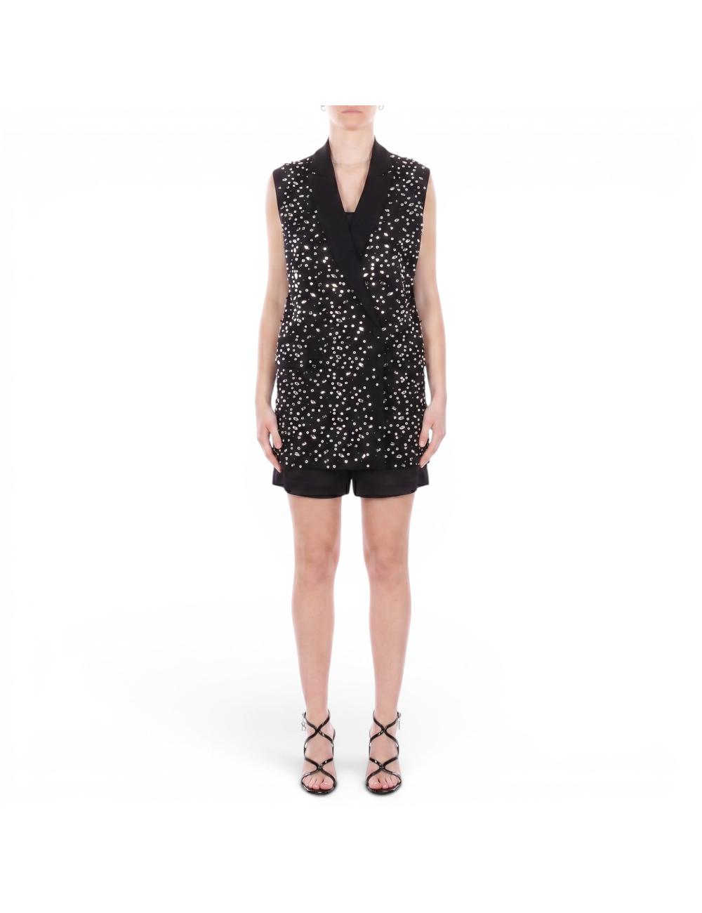 John Richmond black skirt with rhinestones