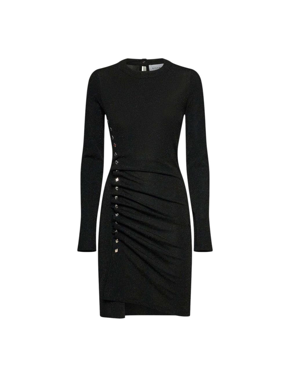 John Richmond abito corto nero lurex