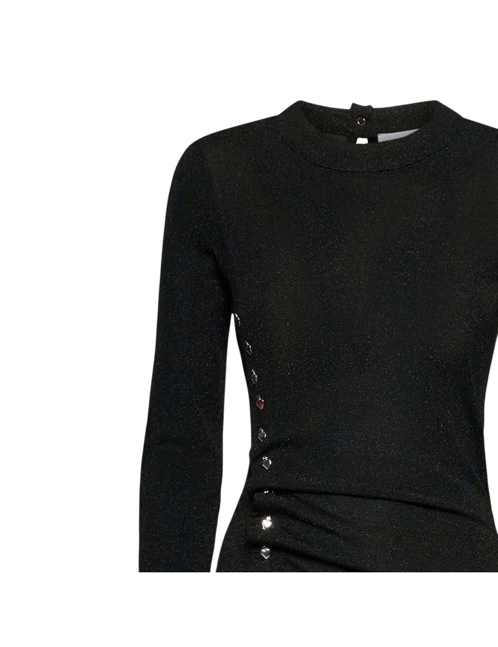John Richmond abito corto nero lurex