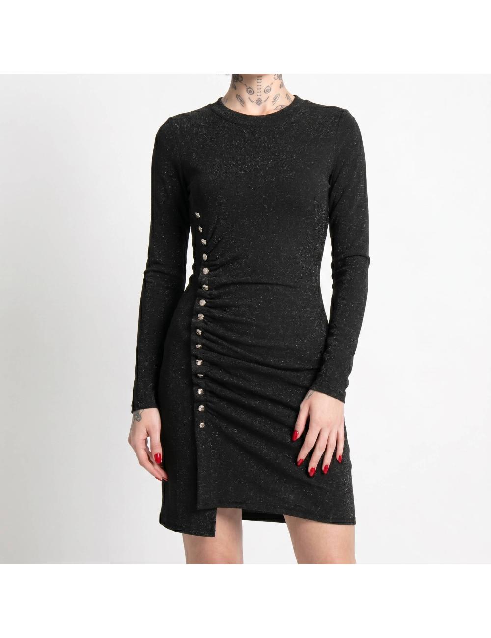John Richmond abito corto nero lurex