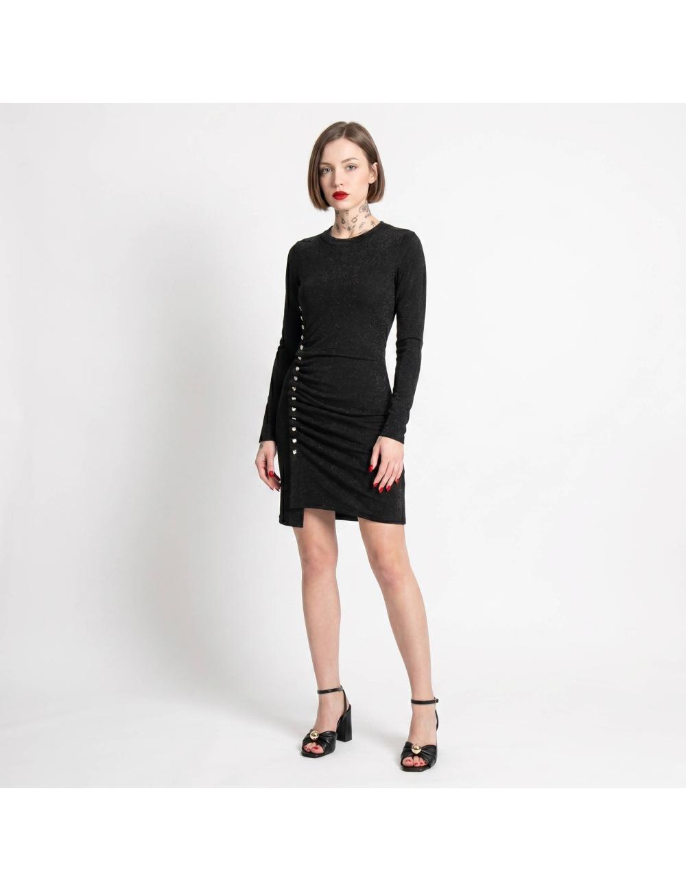 John Richmond abito corto nero lurex