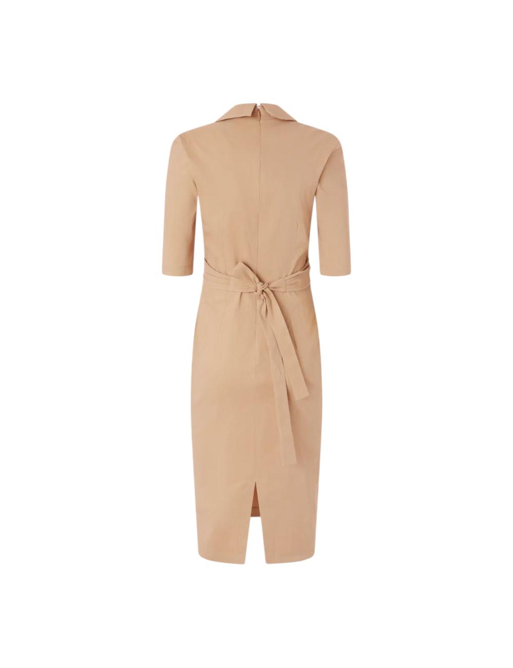 Pinko beige linen sheath dress