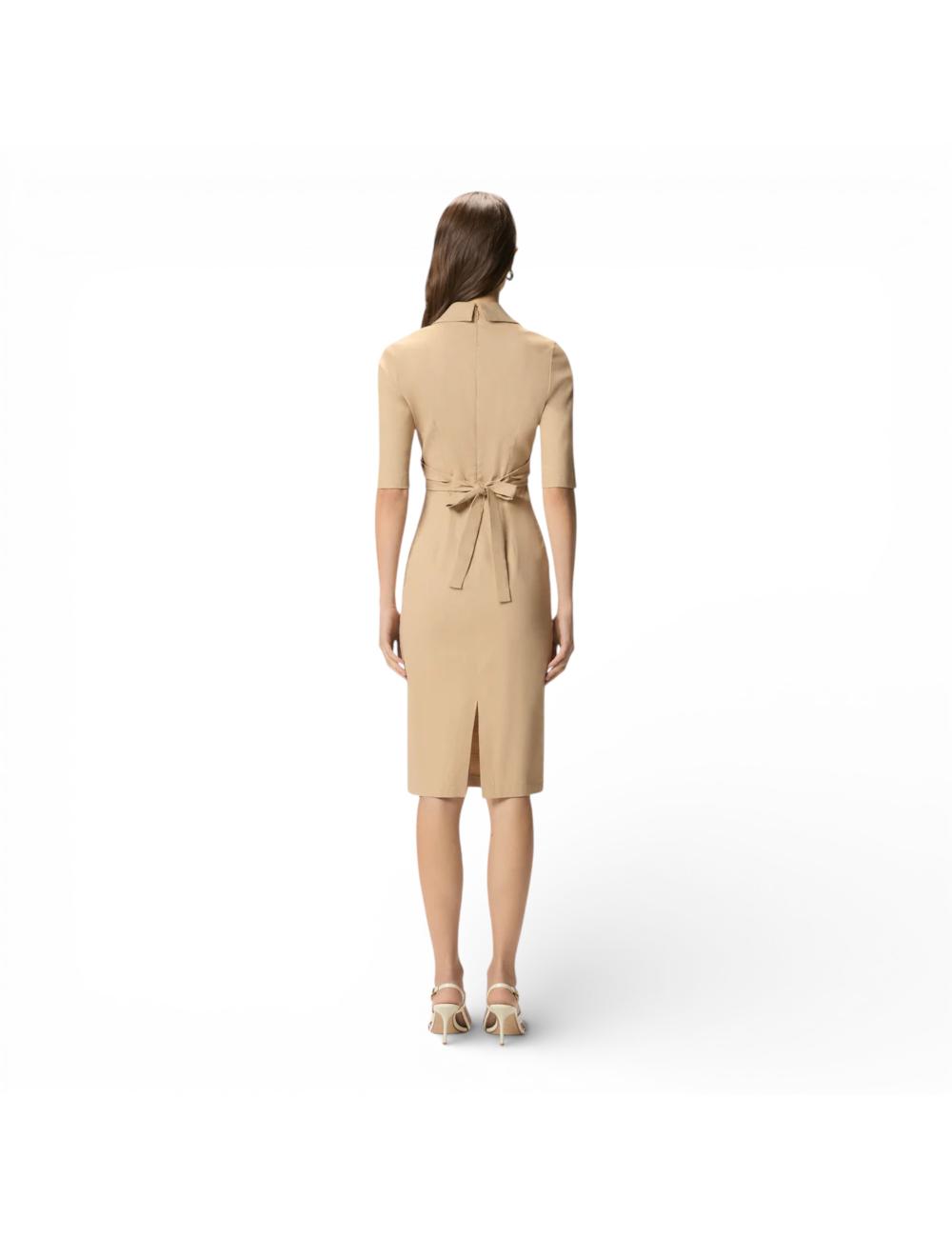 Pinko beige linen sheath dress