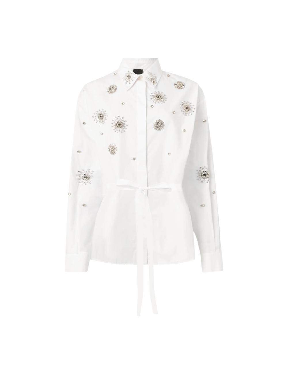 Pinko woman white shirt cotton