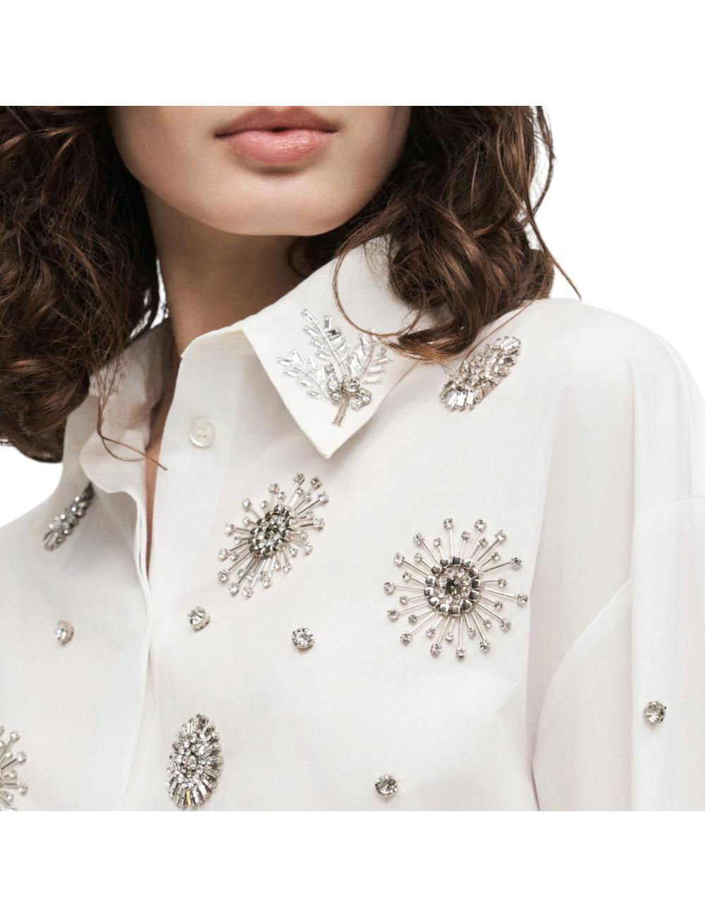 Pinko woman white shirt cotton