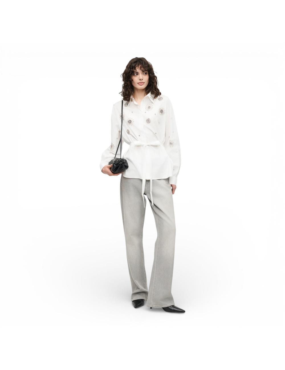 Pinko woman white shirt cotton