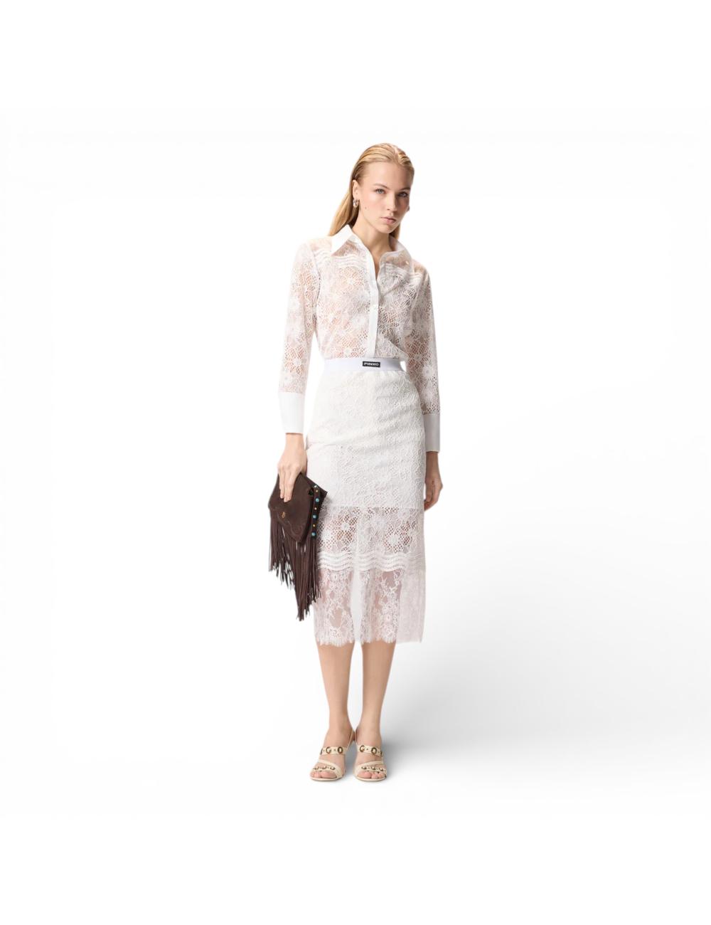 Pinko white lace shirt