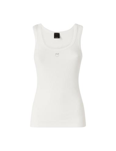 Pinko ribbed tank top white calculator