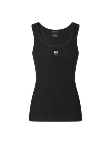 Pinko ribbed tank top black calculator