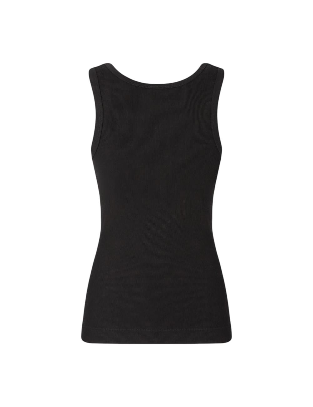 Pinko ribbed tank top black calculator