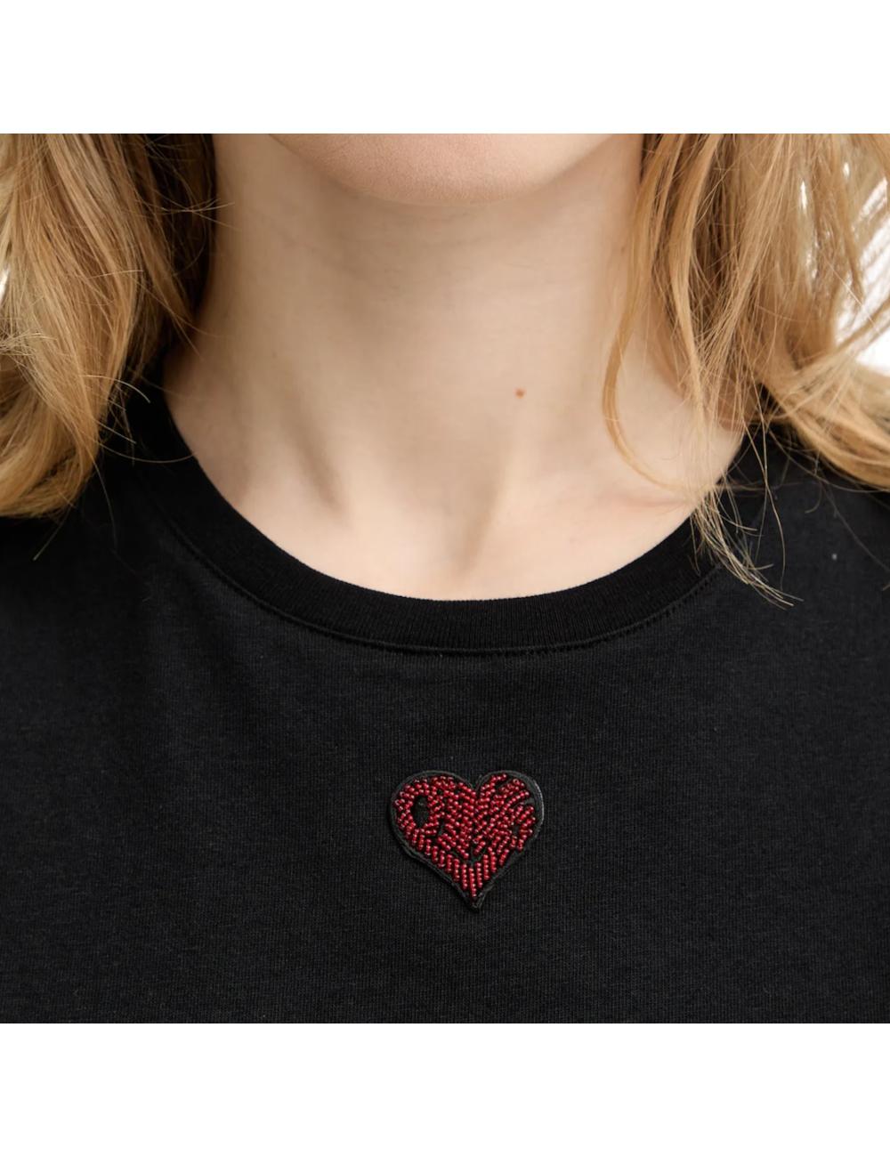 Pinko black tank top with heart