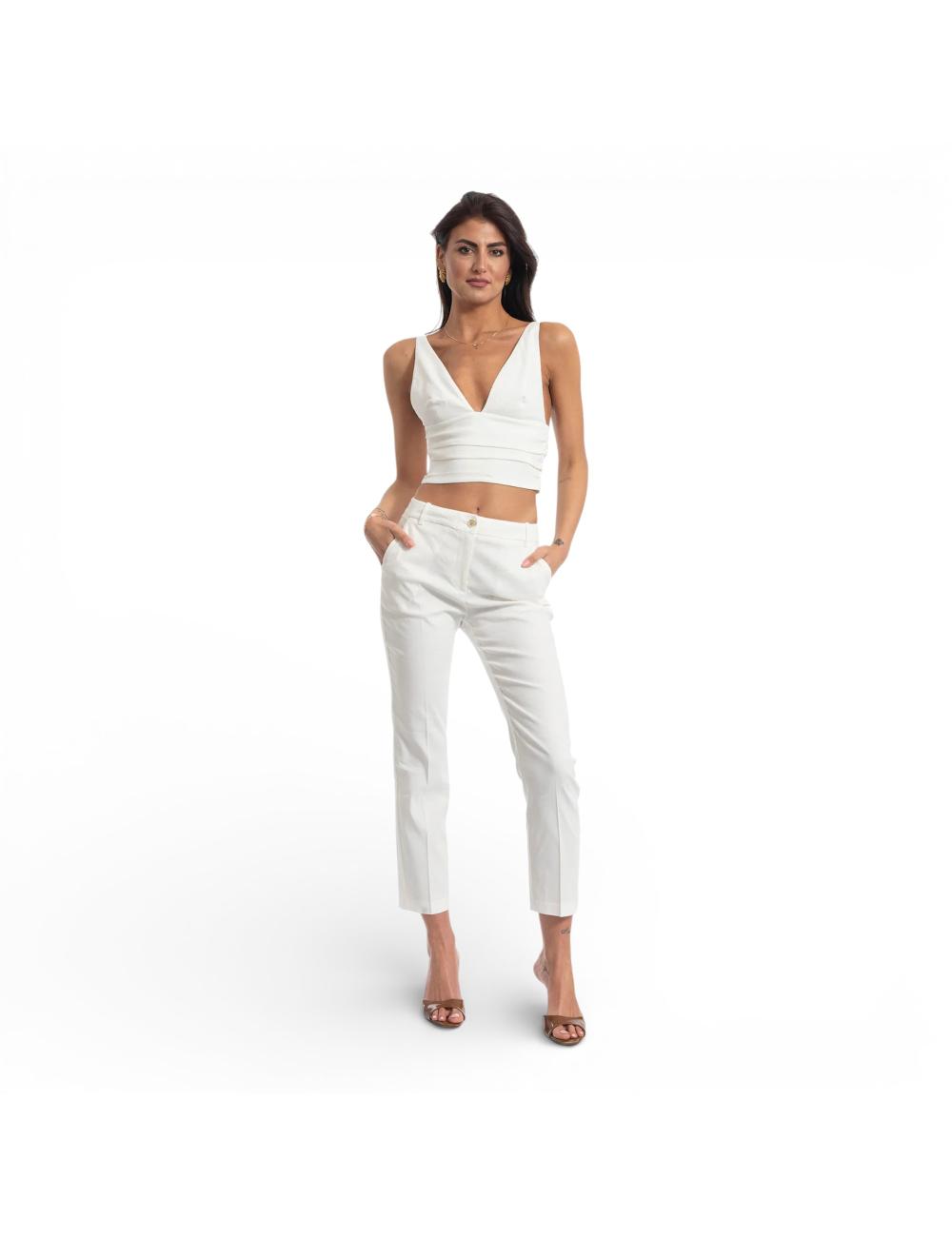 Pinko crop top bianco