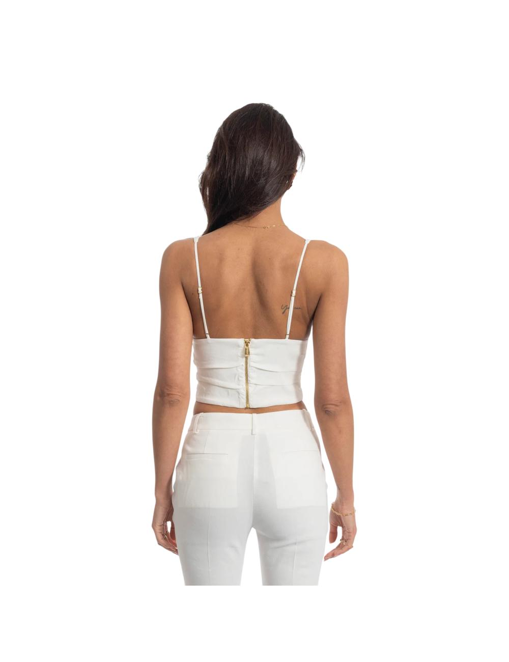 Pinko white crop top