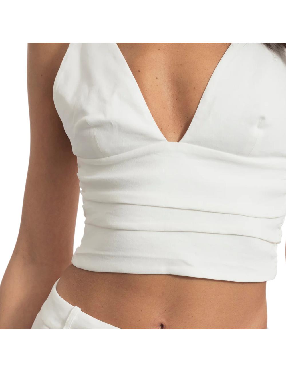 Pinko crop top bianco