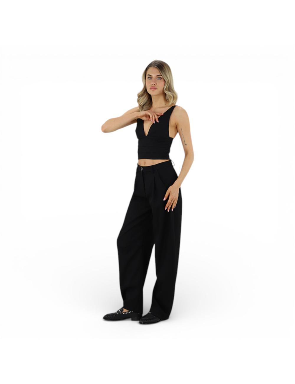 Pinko black crop top
