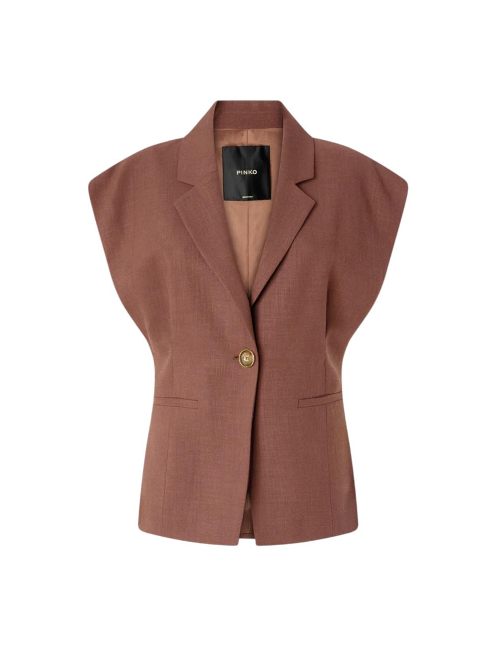 Pinko giacca smanicata marrone