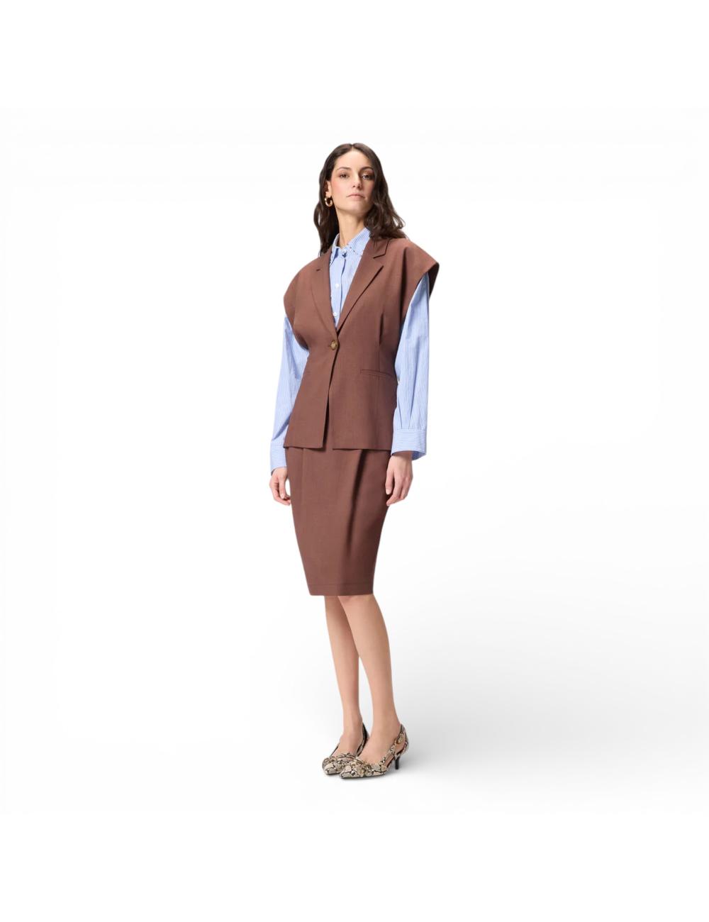 Pinko giacca smanicata marrone