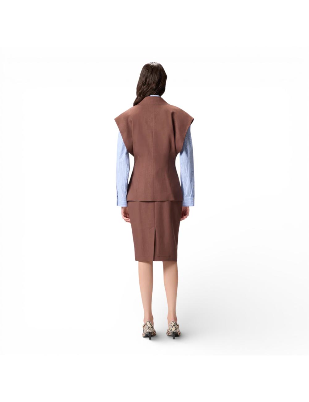 Pinko giacca smanicata marrone