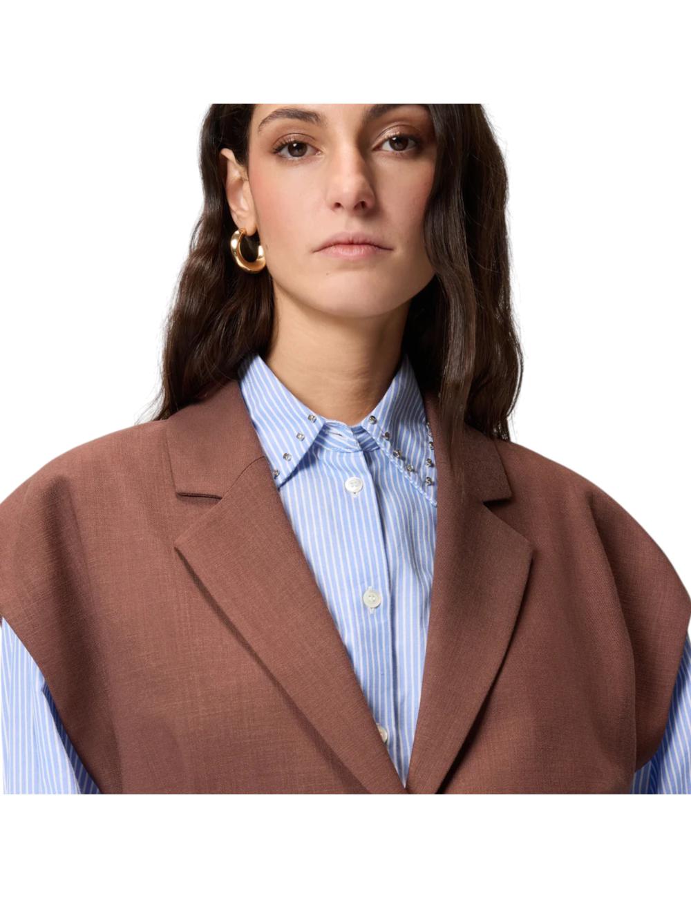 Pinko giacca smanicata marrone