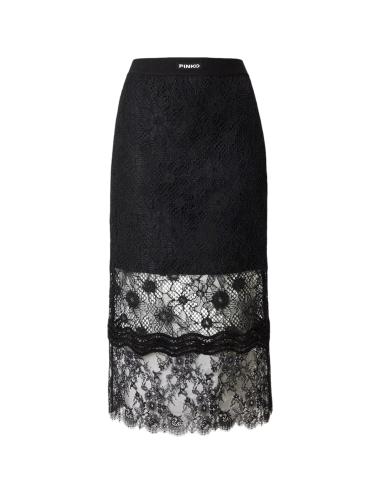 Pinko black lace pencil skirt