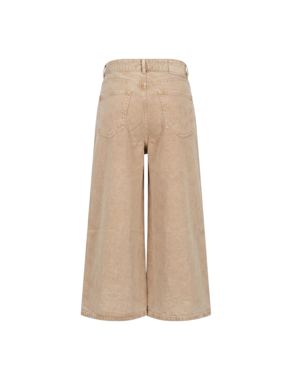 Pinko jeans long Bermuda shorts beige