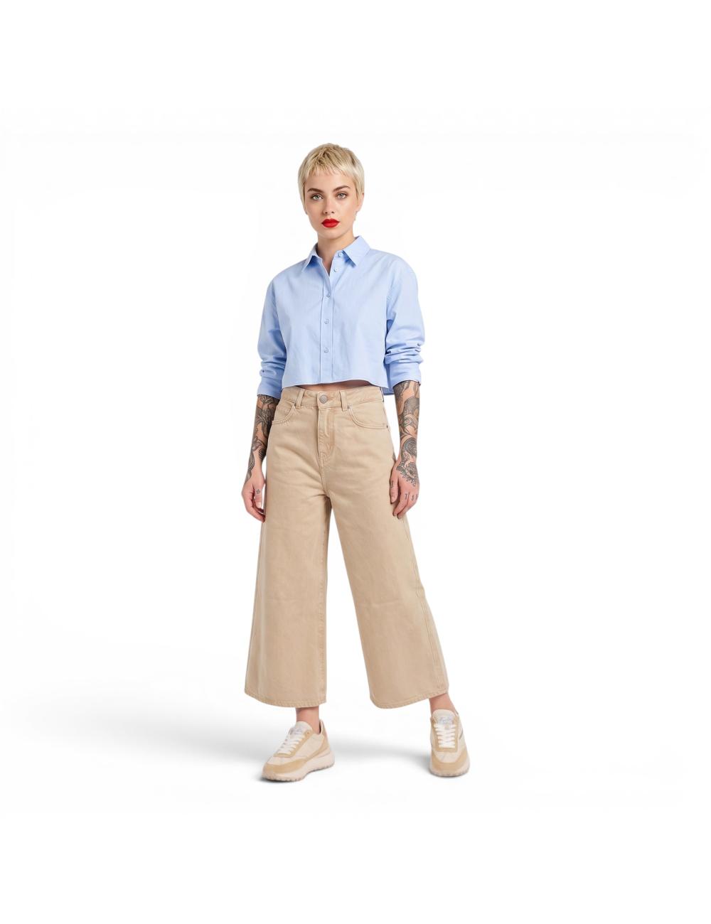 Pinko jeans long Bermuda shorts beige
