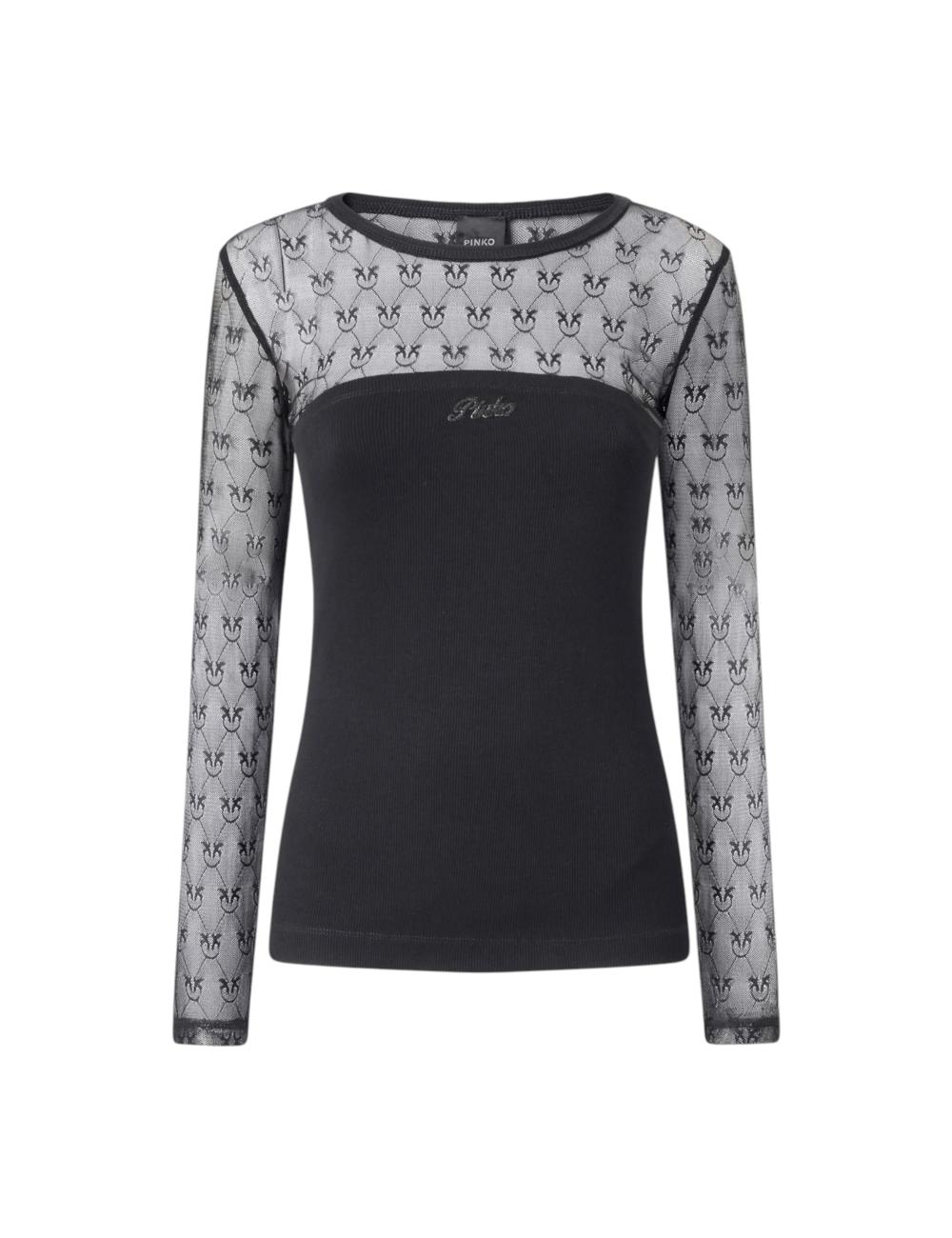 Pinko sweater with embroidered sleeves