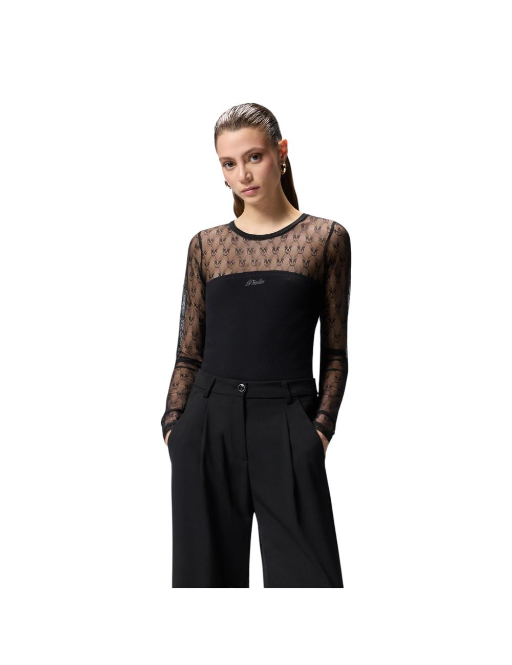 Pinko sweater with embroidered sleeves