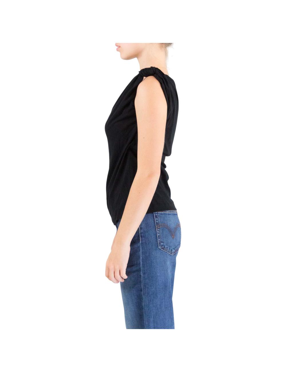 Pinko black sweater with knot