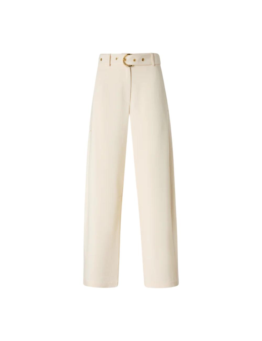 Pinko beige wide trousers with belt