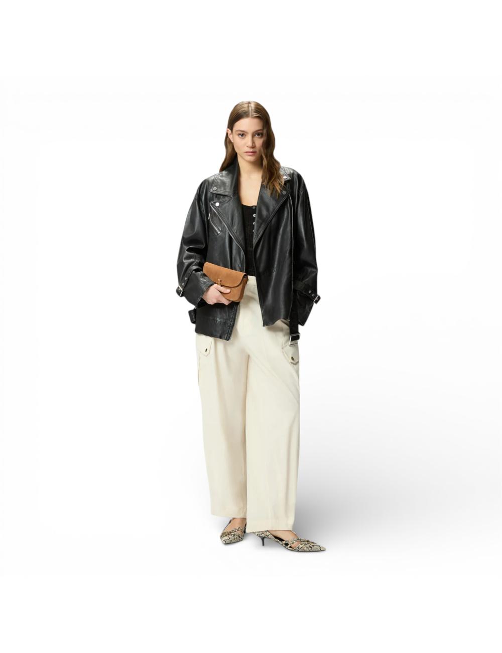 Pinko beige cargo trousers