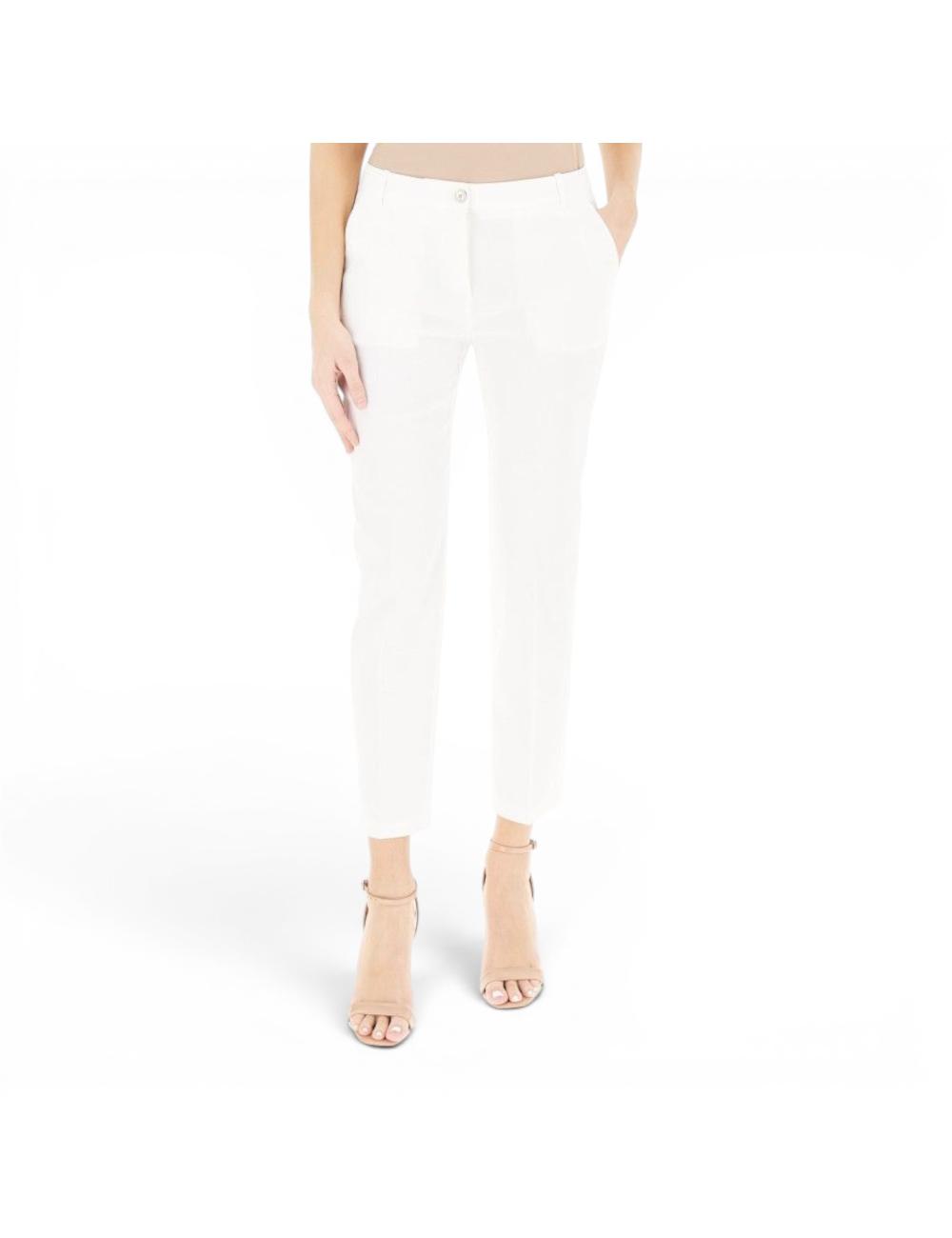 Pinko white linen trousers