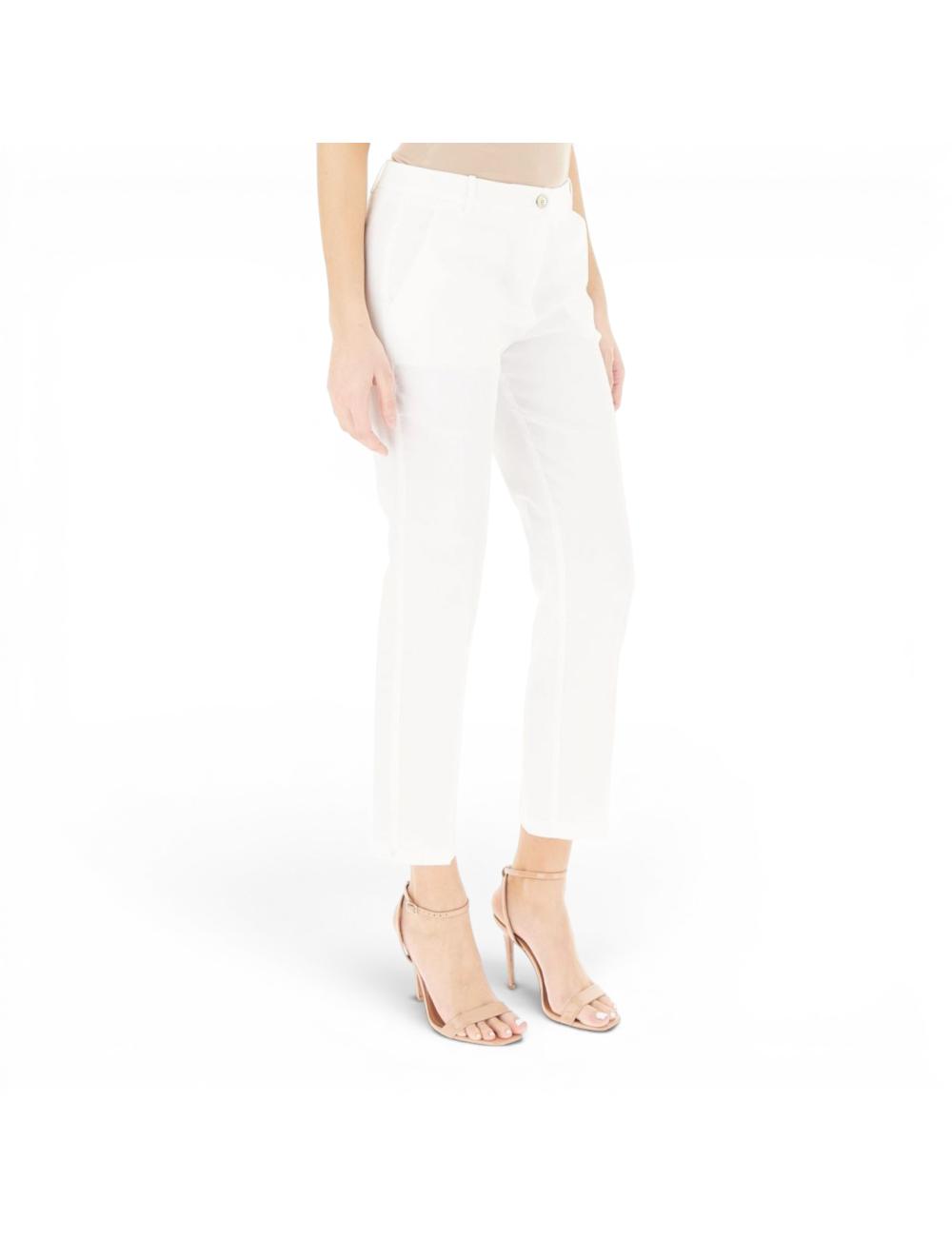 Pinko white linen trousers