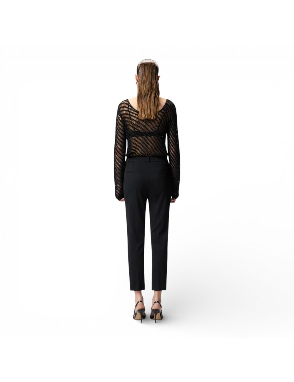 Pinko pantalone nero in lino