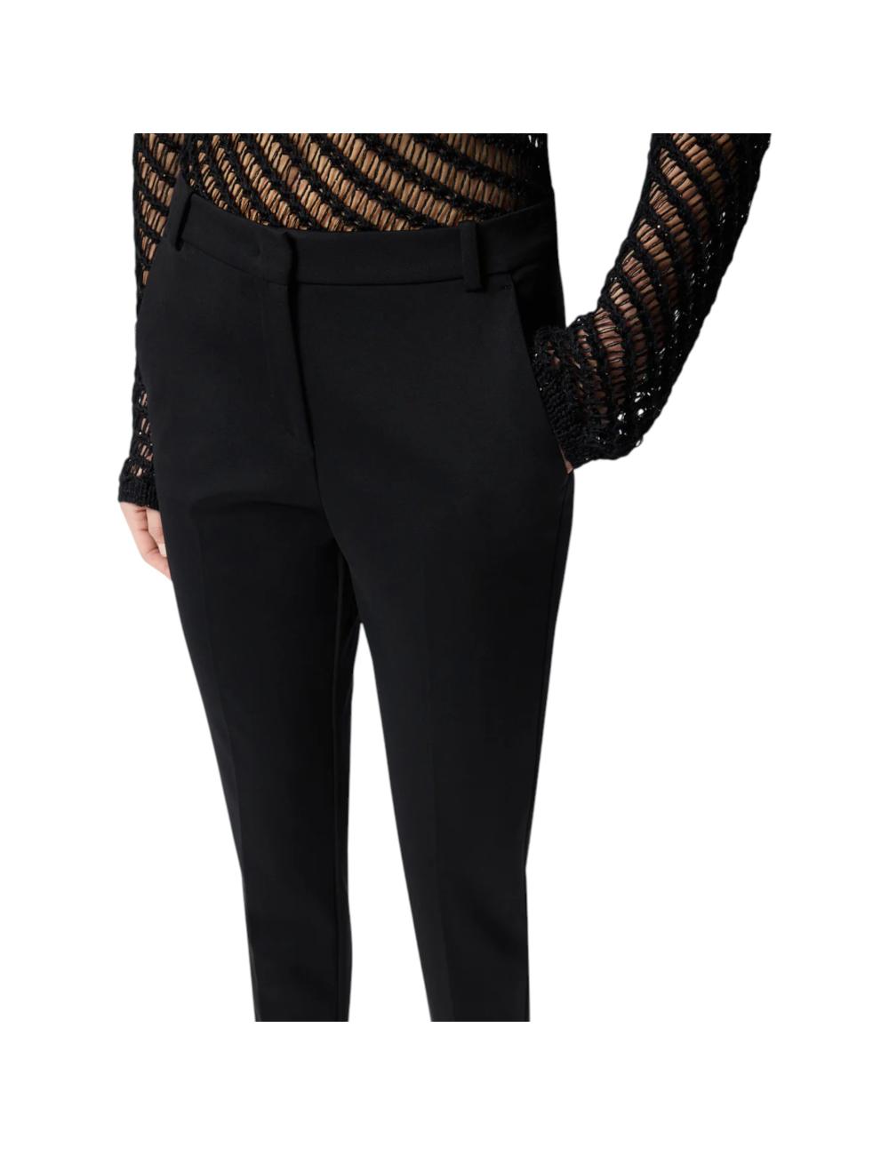 Pinko pantalone nero in lino