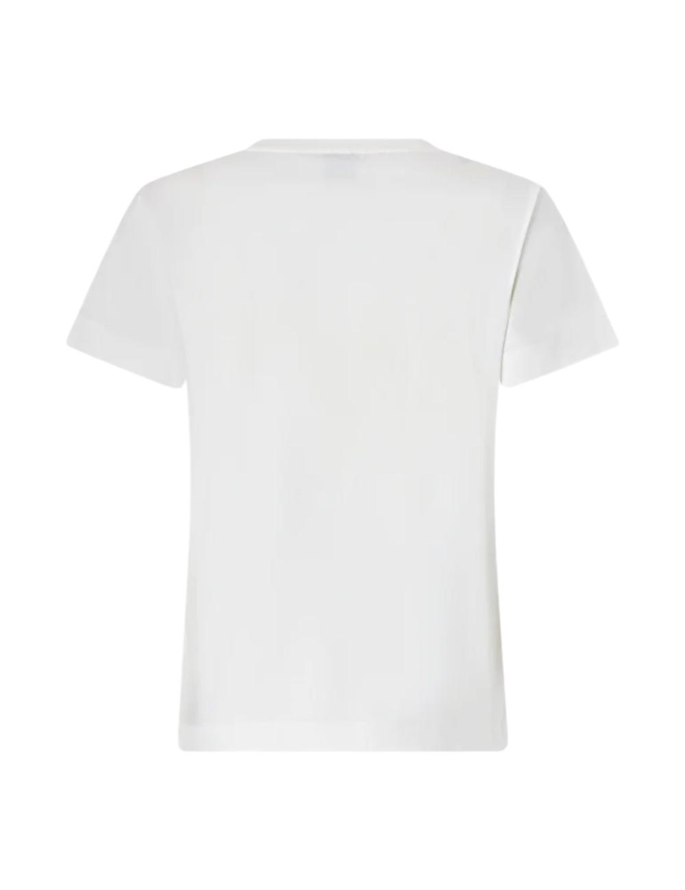Pinko white t-shirt with jewel appliqués