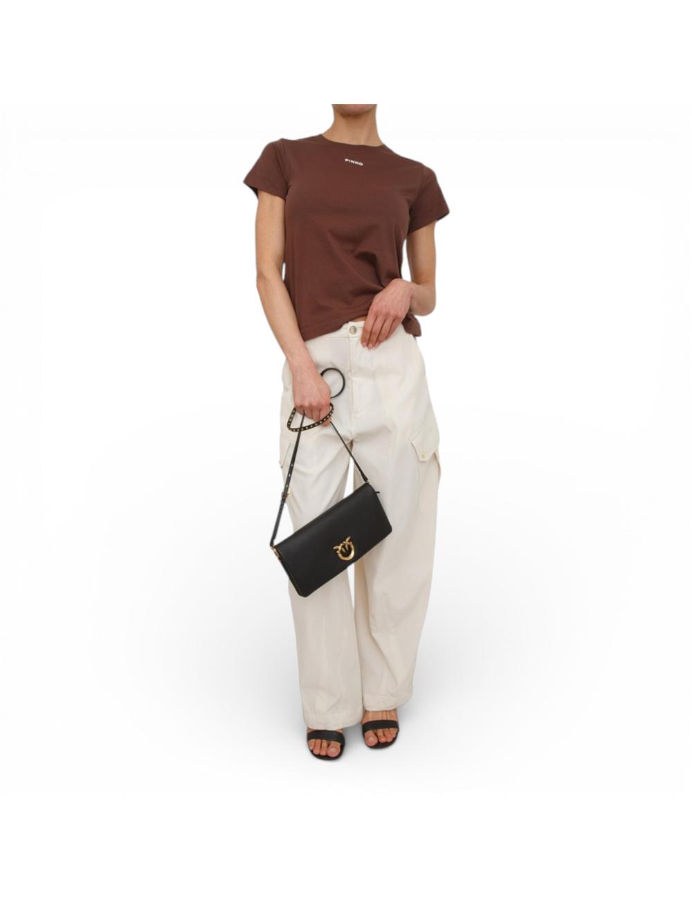 Pinko t-shirt marrone basic