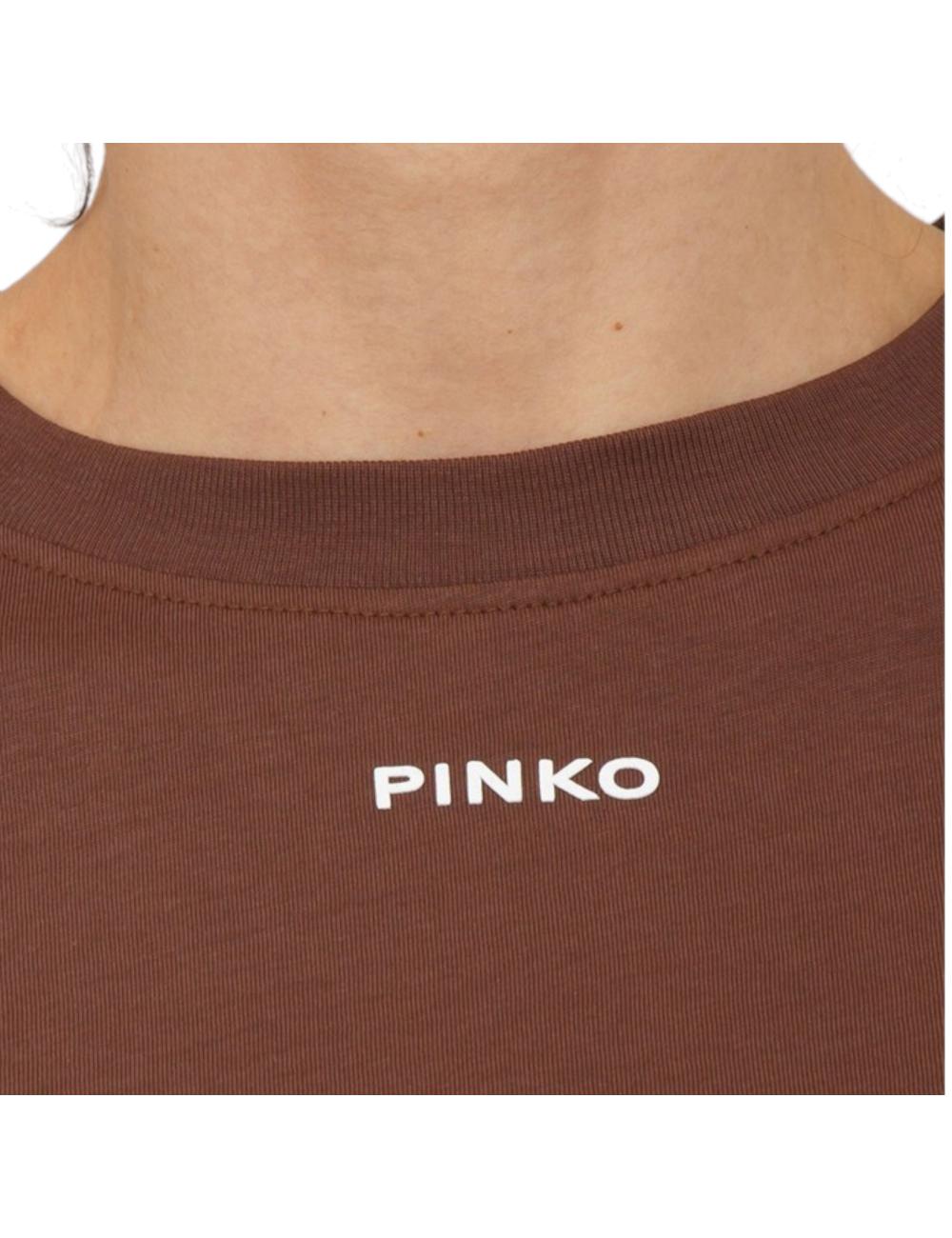 Pinko t-shirt marrone basic