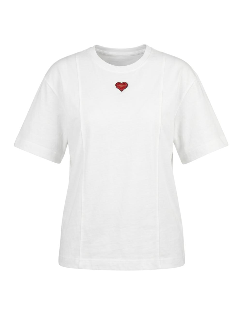 Pinko t-shirt bianca con cuore
