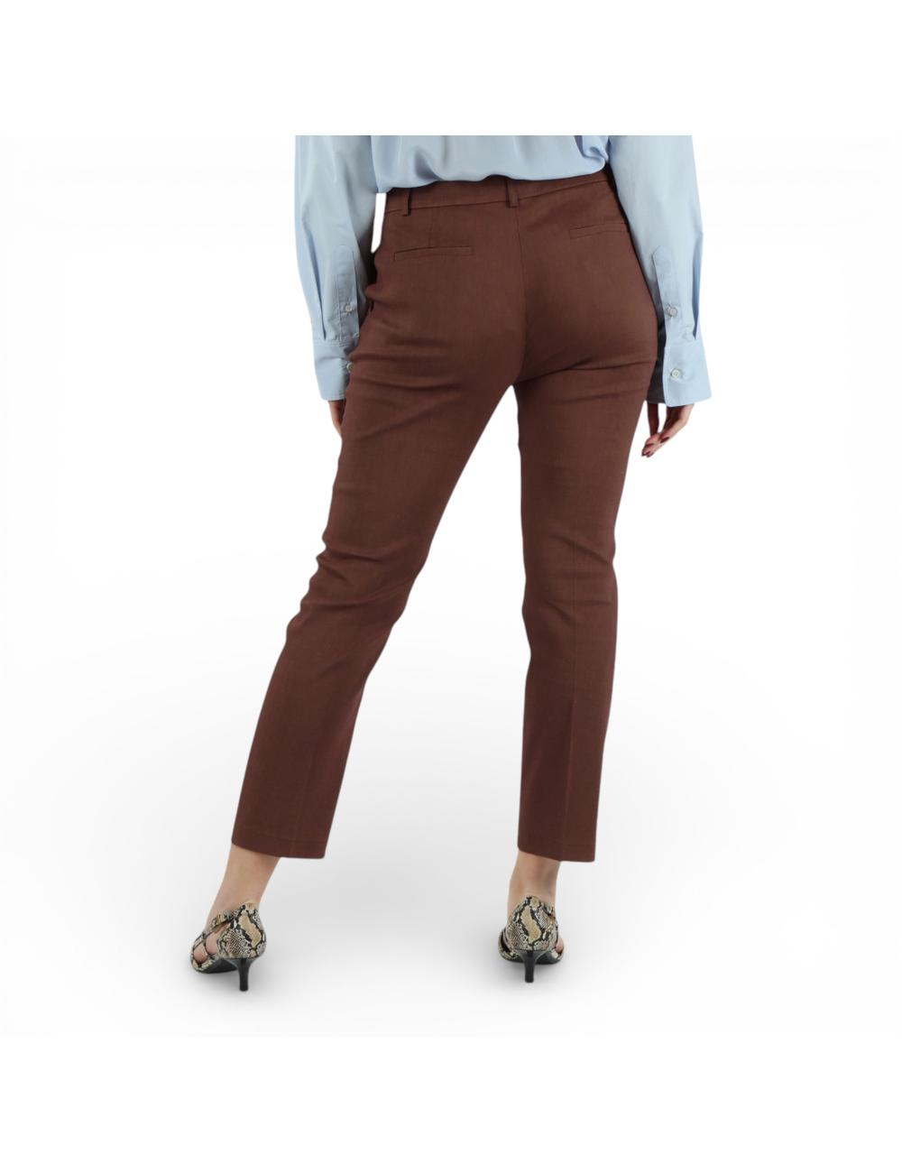 Pinko brown linen trousers