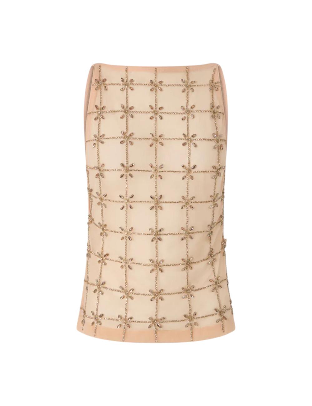 Pinko top with pink crystals