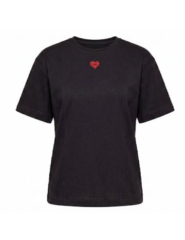 Pinko black t-shirt with heart