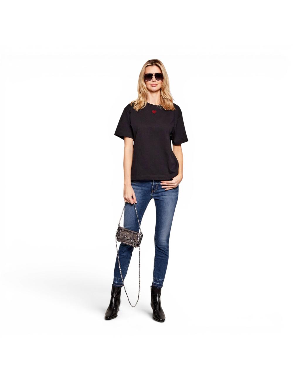 Pinko black t-shirt with heart