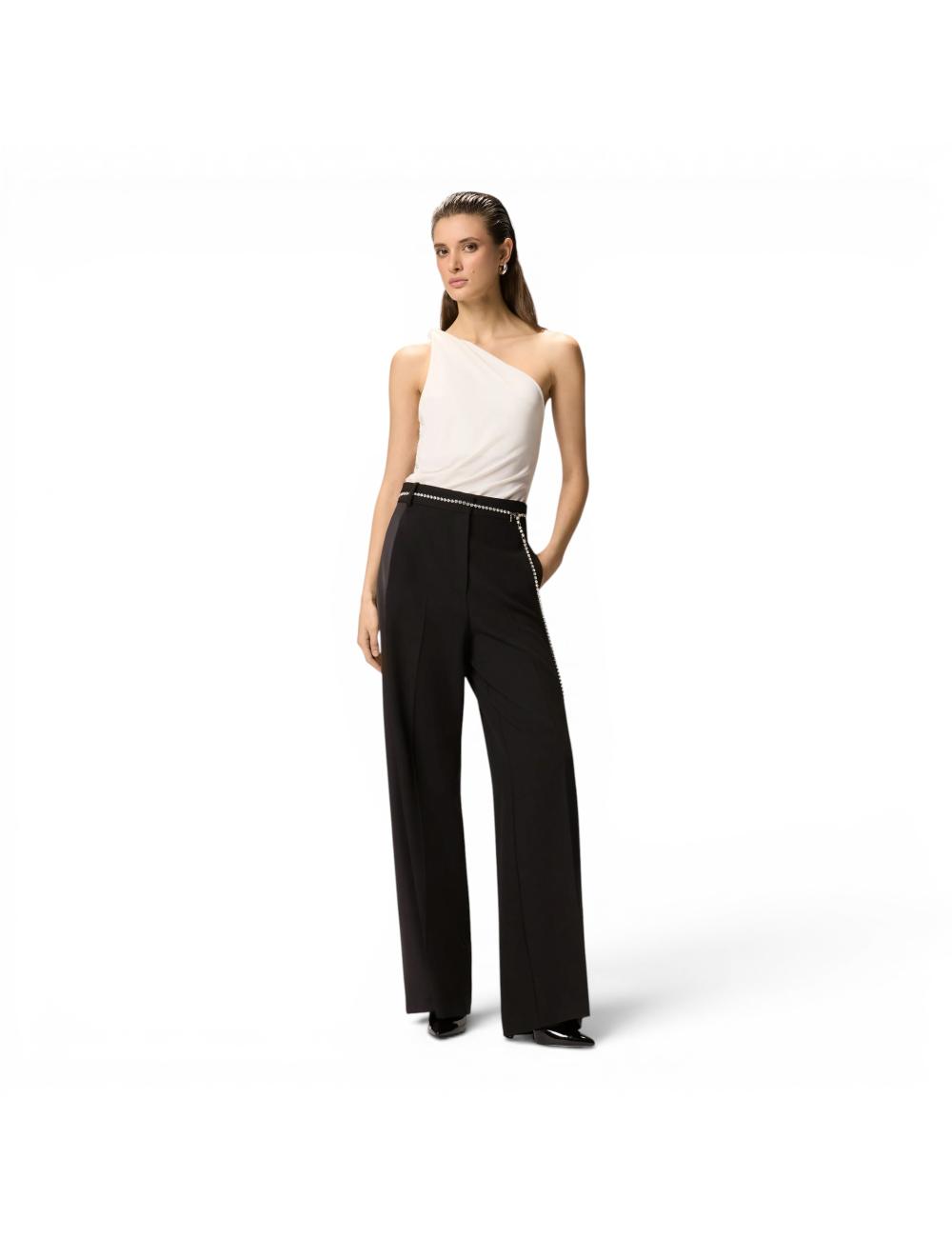 Pinko white one-shoulder...