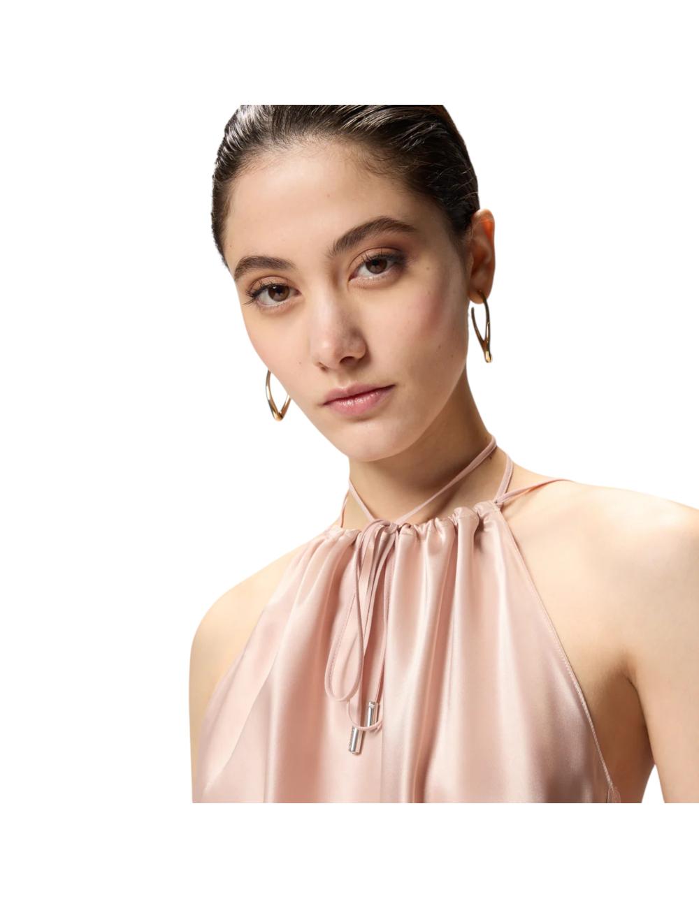 Pinko top satin rosa