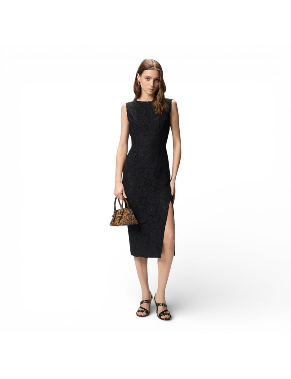 Pinko black lace sheath dress