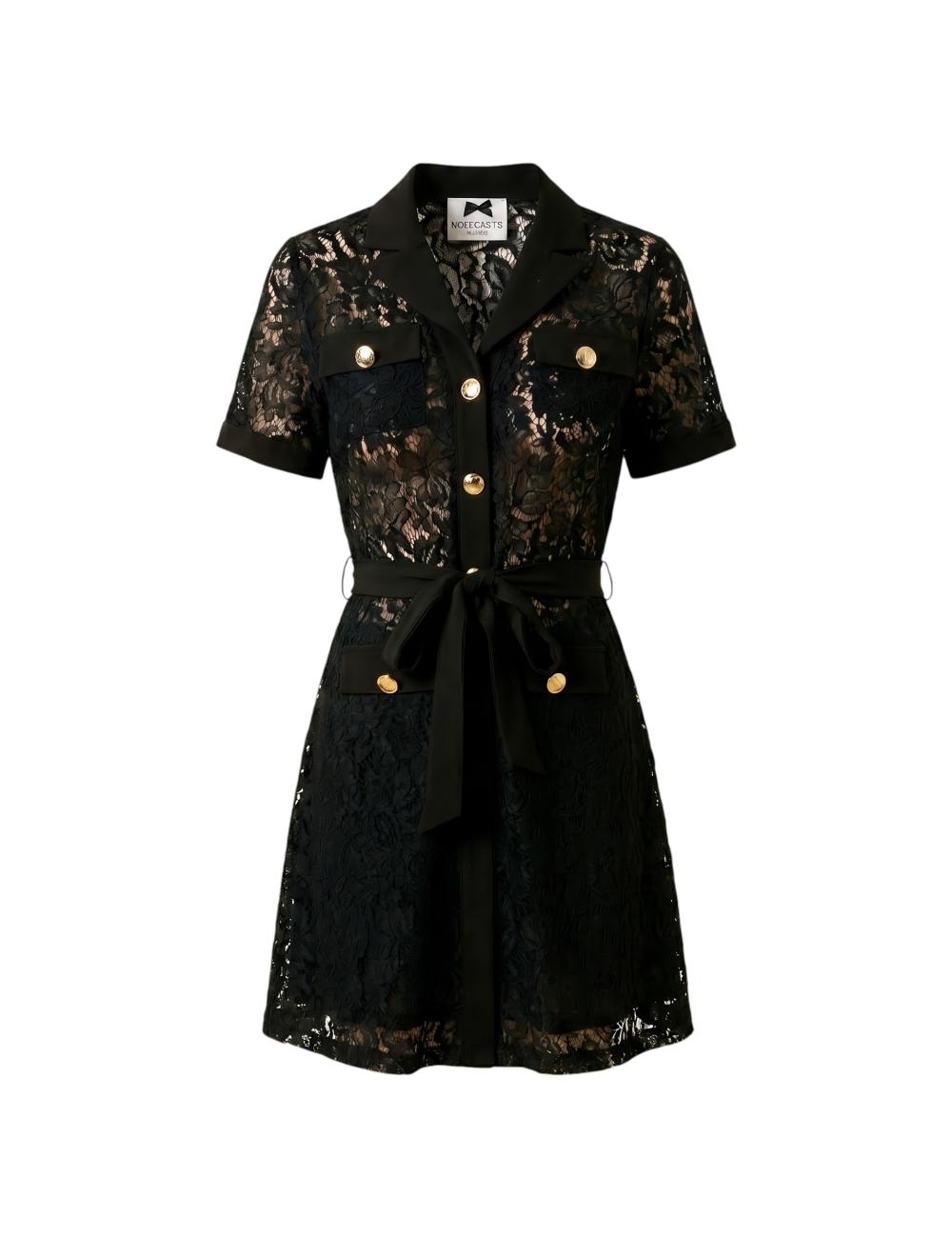 NoSecrets Black Lace Dress