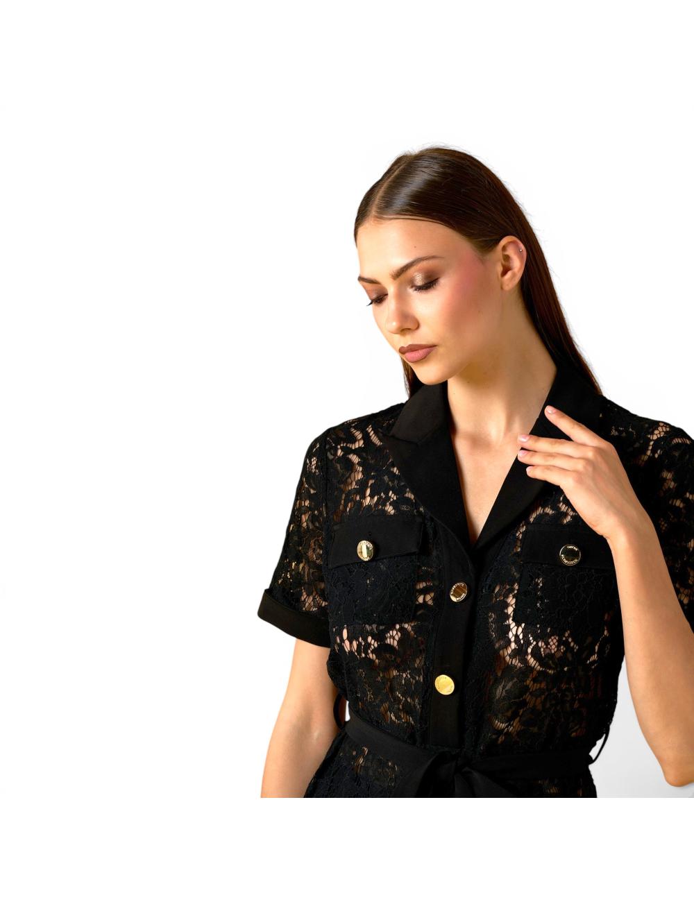 NoSecrets Black Lace Dress