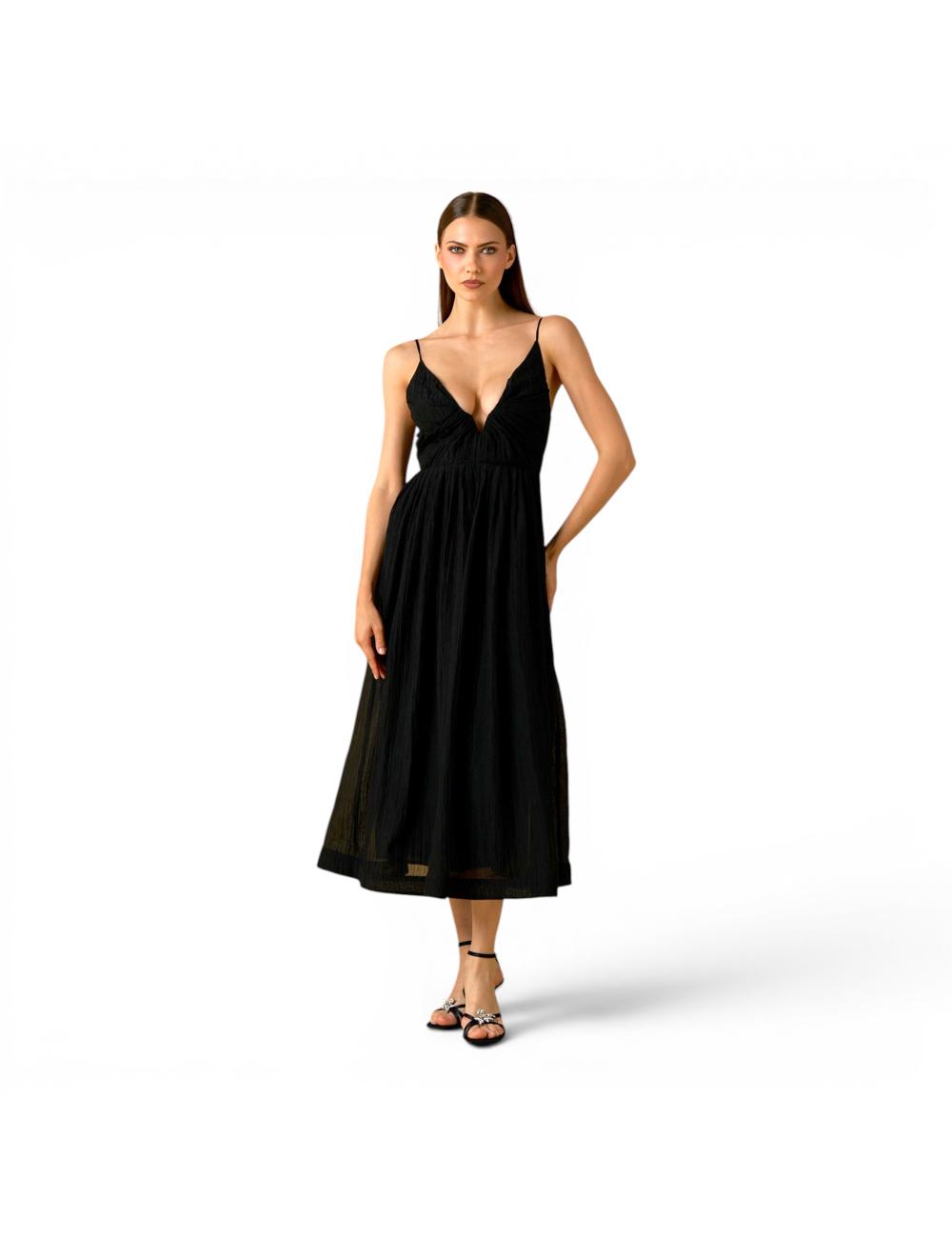 NoSecrets long v-neck dress